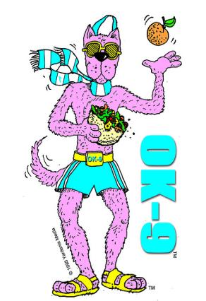'OK-9' - Colorful, exciting cartoon character - Author of 